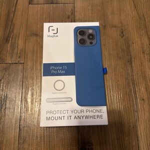 MagBak iPhone 15 Pro Max Case Blue + Magnetic Mount – $60.00 Retail